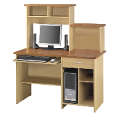 Picture of Bestar Active 86450, 86450-55, Laminate Computer Desk Workstation