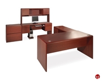 Picture of Bestar Willow Creek 67853, 67853-39, Laminate L Shape Desk Computer Workstation