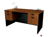 Picture of Bestar Hampton 69400, 69400-63, Laminate Double Pedestal Office Desk Workstation