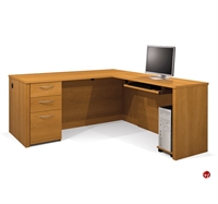 Picture of Bestar Embassy 60852, 60852-68, Laminate L Shape Computer Desk Workstation