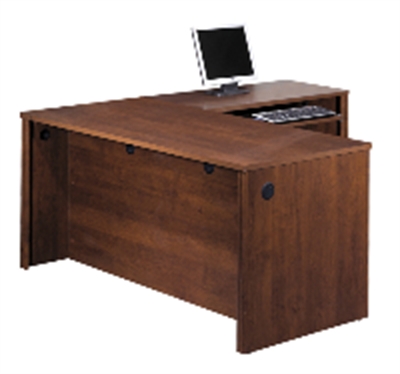 Picture of Bestar Embassy 60852, 60852-63, Laminate L Shape Computer Desk Workstation