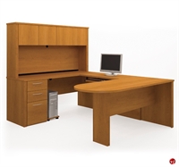 Picture of Bestar Embassy 60856, 60856-68, Laminate U Shape Computer Desk Workstation