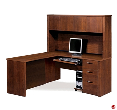 Picture of Bestar Embassy 60865, 60865-39, Laminate L Shape Computer Desk Workstation