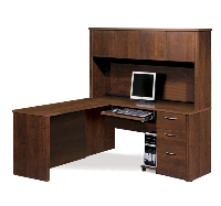 Picture of Bestar Embassy 60865, 60865-63, Laminate L Shape Computer Desk Workstation