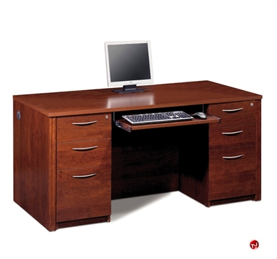 Picture of Bestar Embassy 60871, 60871-39, Laminate Double Pedestal Computer Desk