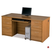 Picture of Bestar Embassy 60871, 60871-68, Laminate Double Pedestal Computer Desk