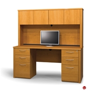 Picture of Bestar Embassy 60872, 60872-68, Laminate Credenza Desk Computer Workstation