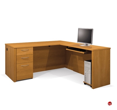 Picture of Bestar Embassy 60873, 60873-68, Laminate L Shape Computer Desk Workstation