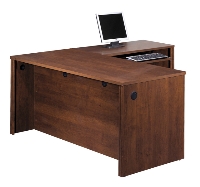 Picture of Bestar Embassy 60873, 60873-63, Laminate L Shape Computer Desk Workstation