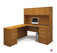 Picture of Bestar Embassy 60874, 60874-68, Laminate L Shape Computer Desk Workstation