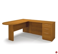 Picture of Bestar Embassy 60878, 60878-68 Laminate L Shape Computer Desk Workstation