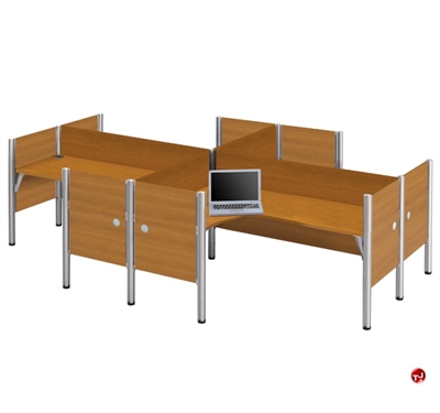 Picture of Bestar Pro-Biz 100859C,100859C-68, Cluster of 4,Quad Laminate Cubicle Workstation