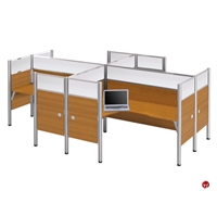 Picture of Bestar Pro-Biz 100859D,100859D-68, Cluster of 4,Quad Laminate Cubicle Workstation