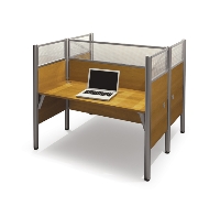 Picture of Bestar Pro-Biz 100870D,100870D-68, 2 Person Laminate Cubicle Workstation