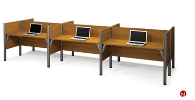 Picture of Bestar Pro-Biz 100873C,100873C-68 Cluster of 3 Telemarketing Laminate Cubicle Workstation