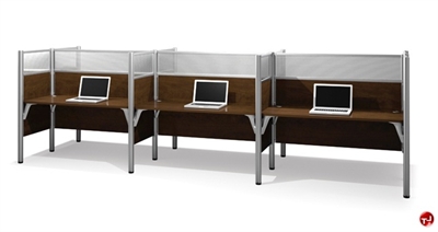 Picture of Bestar Pro-Biz 100873D,100873D-69 Cluster of 3 Telemarketing Laminate Cubicle Workstation