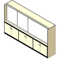 Picture of LSI Smartwall HC90012, 12' Sagus Horizon Smartwall Storage Unit