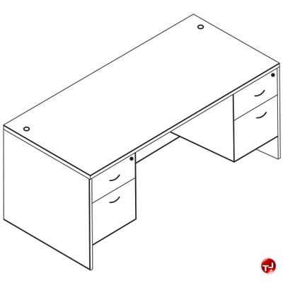 Picture of 30" x 60" Double Pedestal Laminate Office Desk