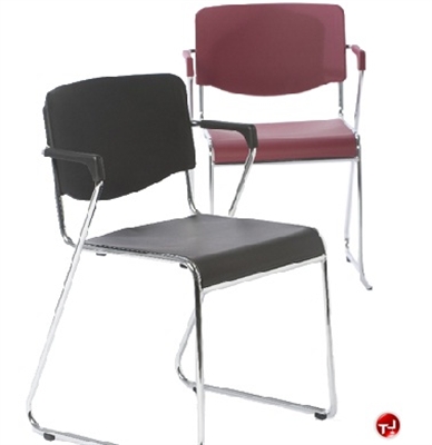 Picture of AMIGO Contemporary Poly Guest Side Reception Chair, Sled Base