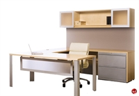 Picture of Versati Contemporary  Veneer Executive Office Desk Workstation, Storage Lateral File