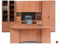 Picture of Quattro Veneer Executive Office Desk with Storage Credenza Workstation