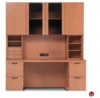 Picture of Quattro Veneer Executive Office Storage Credenza Workstation