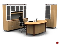 Picture of Voila Contemporary Excutive Office Desk Suite Workstation, Storage Cabinet