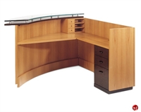 Picture of Aramis Contemporary Veneer L Shape Office Reception Desk Workstation