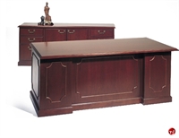 Picture of Georgia Traditional Veneer Executive Office Desk Workstation, Storage Credenza