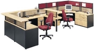 Picture of Laminate 2 Person Desk Reception Cubicle Workstation