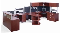 Picture of Laminate 2 Person Desk Reception Cubicle Workstation