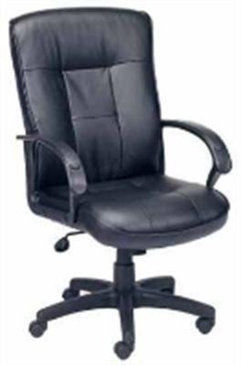 Picture of Mid Back Ergonomic Black Leather Office Conference Chair