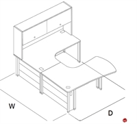 Picture of Abco Endure ENDCONFIG3, U Shape Office Desk Workstation