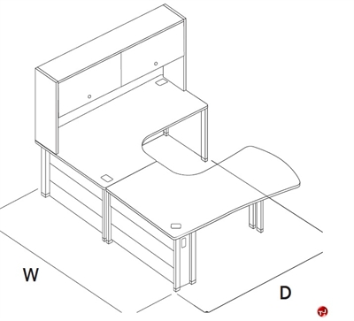 Picture of Abco Endure ENDCONFIG3, U Shape Office Desk Workstation