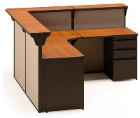 Picture of Maxon Parallel MKIT104P, L Shape Reception Office Desk Workstation