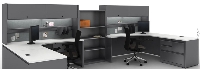 Picture of Maxon Series 2000, 2 Person Teaming Steel Office Desk Workstation