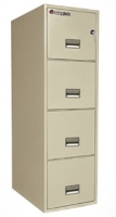Picture of Sentry Safe 4T2520, 25"D 4 Drawer Water Resistant Legal Fire File Cabinet 