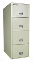 Picture of Sentry Safe 4G2510, 25"D 4 Drawer Legal Vertical Fire File Cabinet 