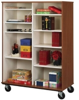 Picture of 67"H Divided Shelf Mobile Storage Cabinet