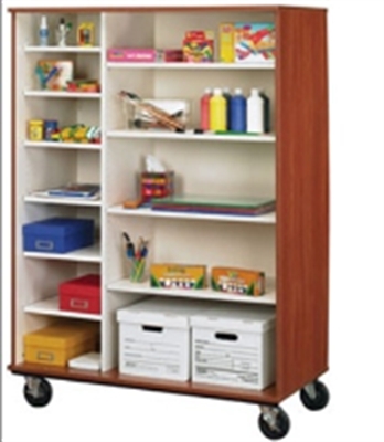 Picture of 67"H Open Mobile Storage Cabinet 