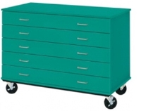 Picture of 36"H Mobile Five Drawer Storage Cabinet 