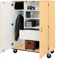 Picture of 67"H Closed Mobile Wardrobe Combo Storage Cabinet 