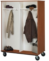 Picture of 67"H Open Mobile Double Sided Coat Storage Cabinet 