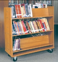 Picture of Ironwood LFBK6, Double Sided Library Book Truck