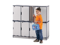Picture of Jonti-Craft 4696JC, Kids Stacking Lockable Lockers, 4 Section, Double Tier