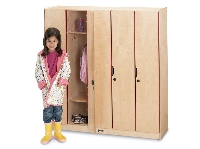 Picture of Jonti-Craft 2621JC, Kids 5 Section Lockable Lockers with Doors,Coat Hooks