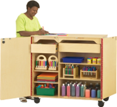 Picture of Jonti-Craft 9511JC, Mobile Locking Supply Cabinet