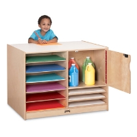 Picture of Jonti-Craft 29510JC, Classroom Lockable Paper Rack Mobile Storage Cabinet