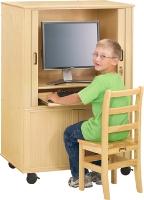 Picture of Jonti Craft 3418JC, Mobile Computer Desk Workstation Cabinet