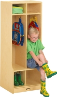 Picture of Jonti Craft 4682JC, Kids 2 Section Open Locker with Step